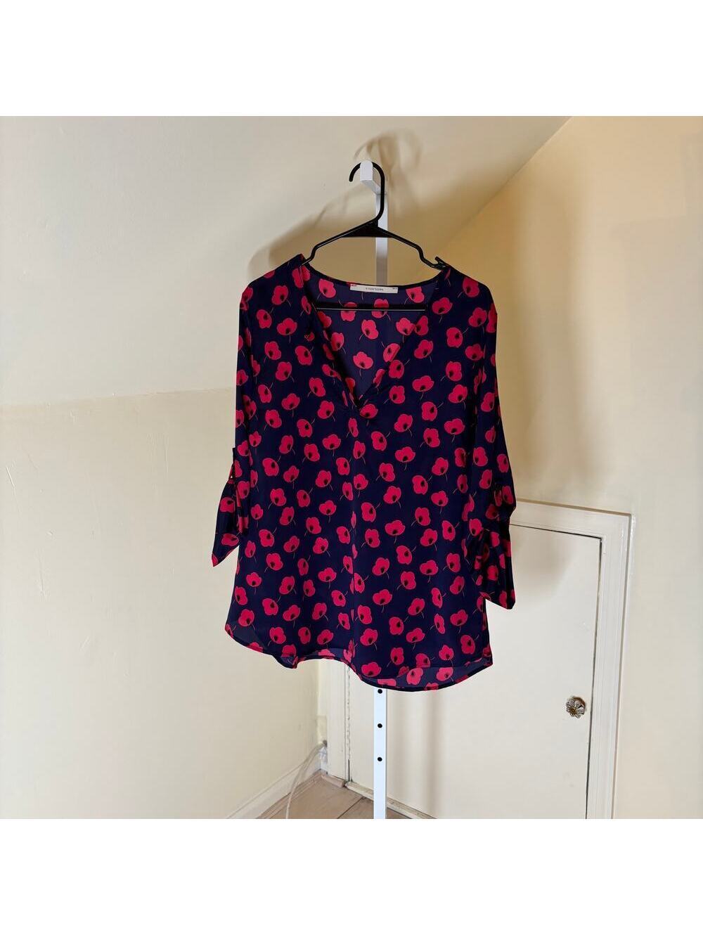 41 Hawthorn EUC Women's Poppy Tunic Blue Red Size XL